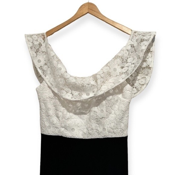 Betsy & Adam off the shoulder full length dress size 10 - Picture 3 of 8